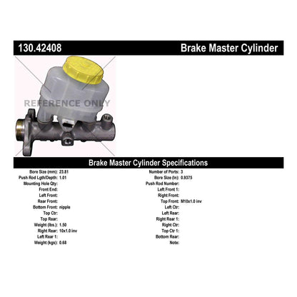 Centric Parts Premium Brake Master Cylinder 130.42408