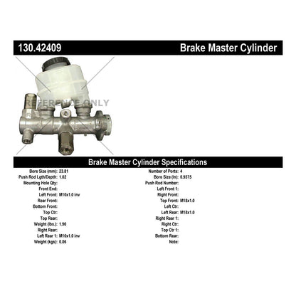 Centric Parts Premium Brake Master Cylinder 130.42409