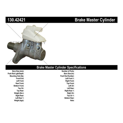 Centric Parts Brake Master Cylinder Premium for 2013 Infiniti JX35 QX60 2020-2014 Nissan Pathfinder 2021-2013 130.42421