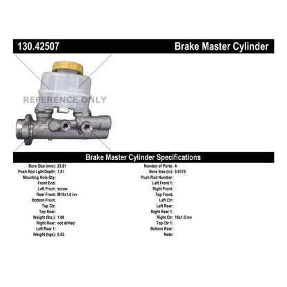 Centric Parts Brake Master Cylinder Premium for 1994-1998 Nissan 240SX 130.42507