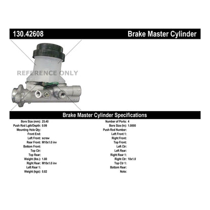 Stoptech Centric 90-96 Nissan 300ZX Premium Brake Master Cylinder 130.42608