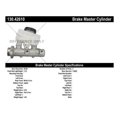 Centric Parts Brake Master Cylinder Premium for 2003-2008 Nissan 350Z 130.42610