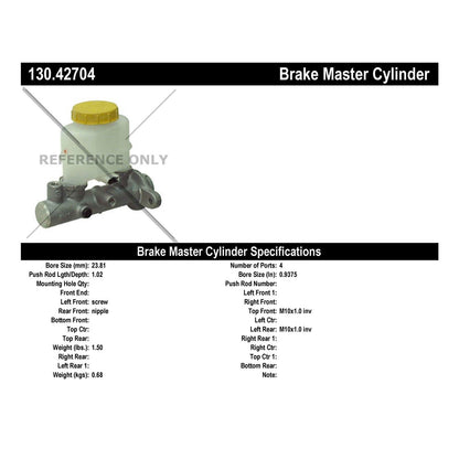 Centric Parts Premium Brake Master Cylinder for 1996-2009 Infiniti G20 Nissan Altima 130.42704