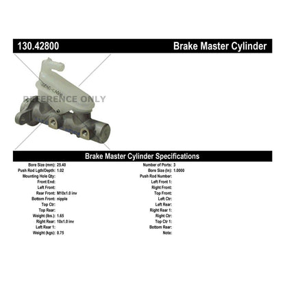 Centric Parts Brake Master Cylinder Premium 130.42800