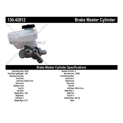 Centric Parts Premium Brake Master Cylinder 130.42812