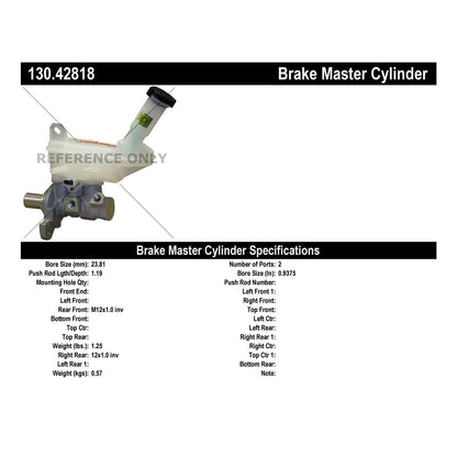 Stoptech Centric Premium Brake Master Cylinder 130.42818