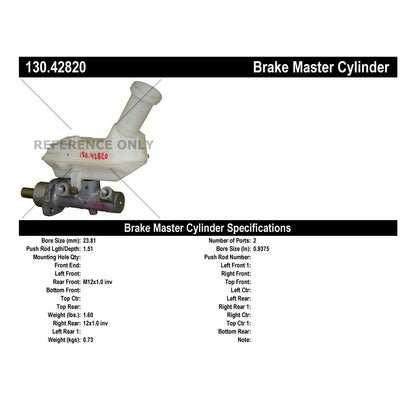 Centric Parts Brake Master Cylinder Premium 130.42820