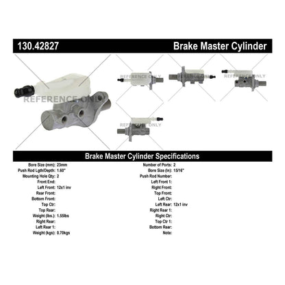 Centric Parts Brake Master Cylinder for 2020-2021 Nissan NV200 130.42827
