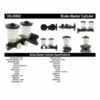 Stoptech Centric 73-77 CHevy LUV Premium Brake Master Cylinder 130.43002