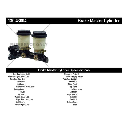 Centric Parts Brake Master Cylinder 130.43004