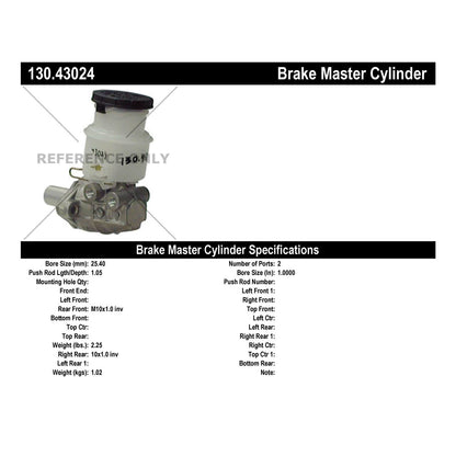 Centric Parts Premium Brake Master Cylinder 130.43024