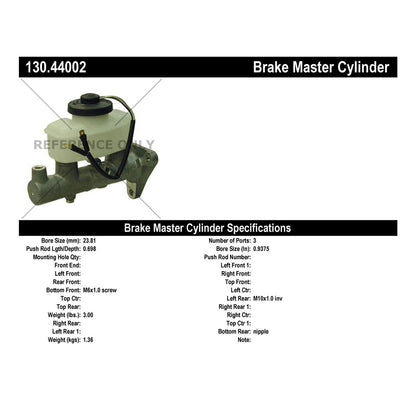Centric Parts Brake Master Cylinder Premium with Original Aluminum Casting Body Design 130.44002