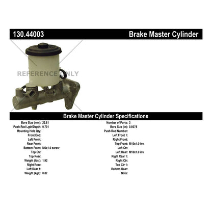 Centric Parts Premium Brake Master Cylinder 130.44003