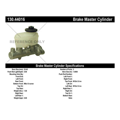 Centric Parts Brake Master Cylinder Premium 130.44016