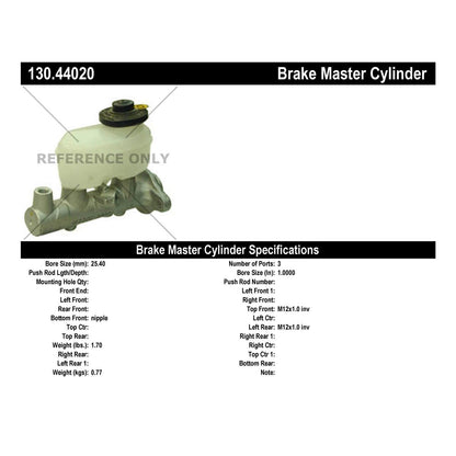 Centric Parts Brake Master Cylinder 130.44020