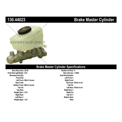 Centric Parts Brake Master Cylinder Premium for OEM fit 130.44023