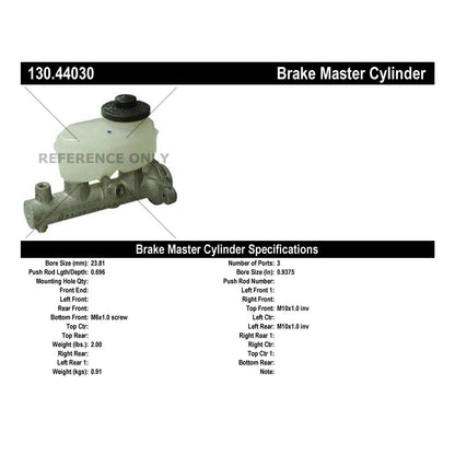 Centric Parts Brake Master Cylinder Premium 130.44030
