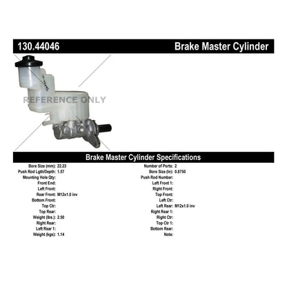 Centric Parts Premium Brake Master Cylinder 130.44046