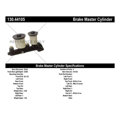 Centric Parts Premium Brake Master Cylinder 130.44105