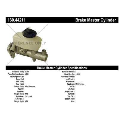 Centric Parts Brake Master Cylinder 130.44211