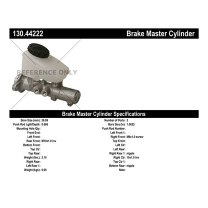 Centric Parts Brake Master Cylinder 130.44222