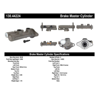 Centric Parts Premium Brake Master Cylinder 130.44224