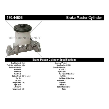 Centric Parts Brake Master Cylinder with Reservoir for OEM fit 130.44606