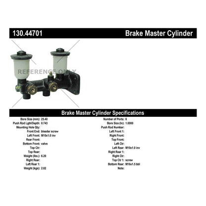 Centric Parts Brake Master Cylinder 130.44701