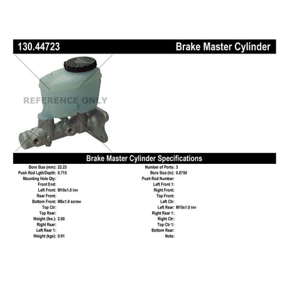 Centric Parts Premium Brake Master Cylinder 130.44723