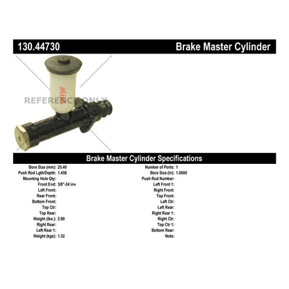 Centric Parts Brake Master Cylinder 130.44730