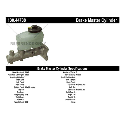 Centric Parts Brake Master Cylinder 130.44738