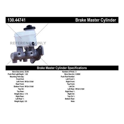 Centric Parts Premium Brake Master Cylinder 130.44741