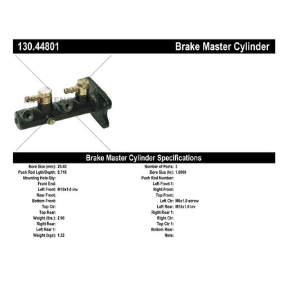 Centric Parts Premium Brake Master Cylinder 130.44801