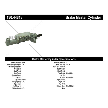 Centric Parts Premium Brake Master Cylinder 130.44818