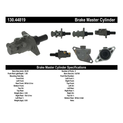 Centric Parts Brake Master Cylinder 130.44819