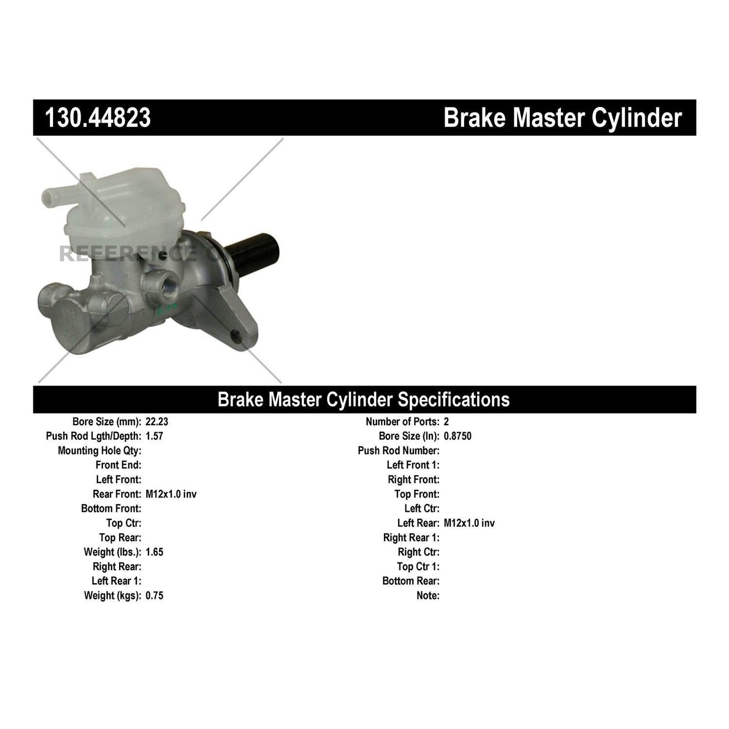 Centric Parts Premium Brake Master Cylinder 130.44823
