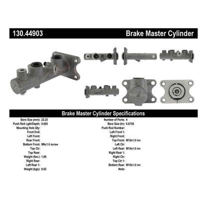 Stoptech Centric 91-95 Toyota MR2 Premium Brake Master Cylinder 130.44903