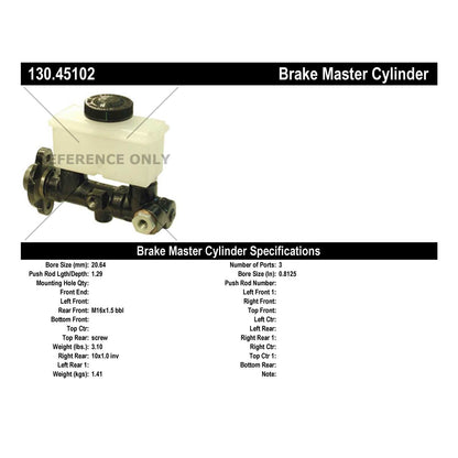 Centric Parts Brake Master Cylinder Premium for 1981-1985 Mazda RX-7 130.45102