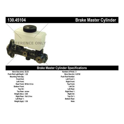Stoptech Centric 84-85 Mazda RX-7 Premium Brake Master Cylinder 130.45104