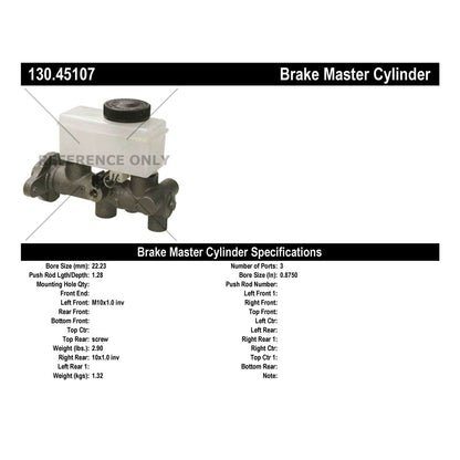 StopTech Premium Brake Master Cylinder 130.45107