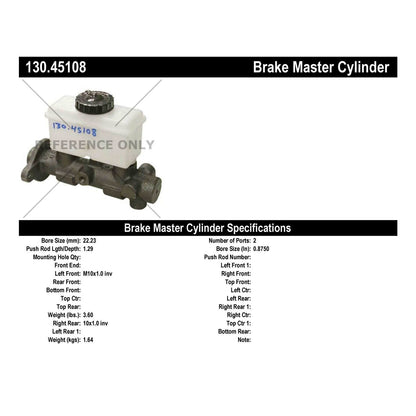Stoptech Centric Premium Brake Master Cylinder 130.45108