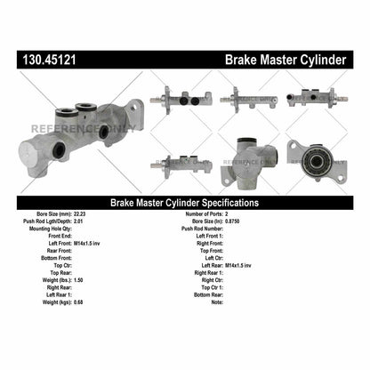 Centric Parts Brake Master Cylinder Premium for 2007-2015 Mazda CX-9 130.45121
