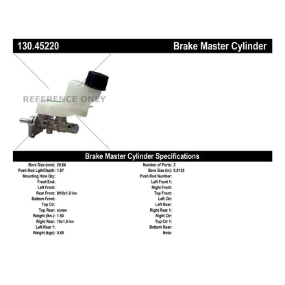 Centric Parts Premium Brake Master Cylinder 130.45220