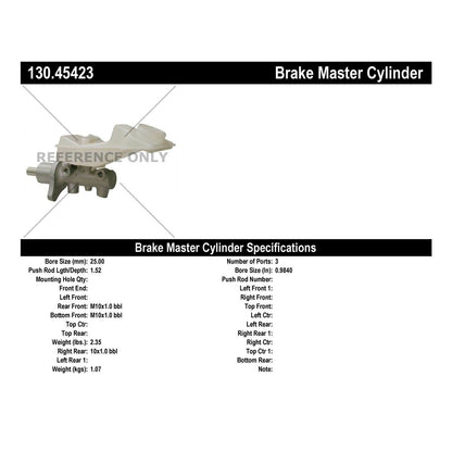 Centric Parts Premium Brake Master Cylinder 130.45423