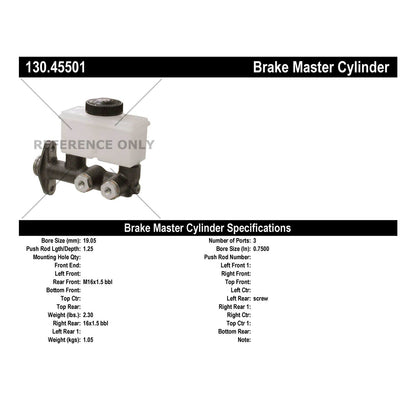 Stoptech Centric Premium Brake Master Cylinder 130.45501