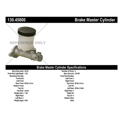 Centric Parts Brake Master Cylinder Premium for 1990-1997 Mazda Miata 130.45800