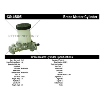 Centric Parts Brake Master Cylinder Premium for 2001-2005 Mazda Miata 130.45805