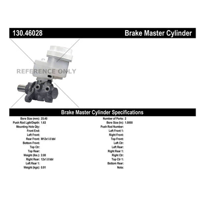 Centric Parts Premium Brake Master Cylinder 130.46028