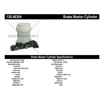 Stoptech Centric Premium Brake Master Cylinder 130.46304