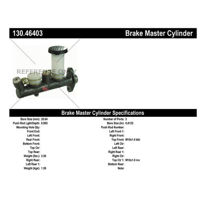 Stoptech Centric Premium Brake Master Cylinder 130.46403